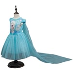 Barn Flickor Frozen Elsa Anna Prinsessa Kortärmad Tulle Tutu Klänning Cosplay Kostym Klä Upp[HK] Pink 4-5 Years