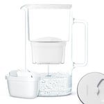 Wessper Carafe en verre avec 1 filtre à eau compatible avec Brita Maxtra Eau ...