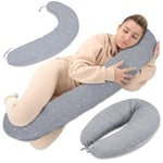 Totsy Baby Coussin d'allaitement XXL Coussin de Couchage latéral Coussin de Grossesse Coussin de positionnement - Coussin de Grossesse en Coton pour Adultes - 190 cm Galaxie