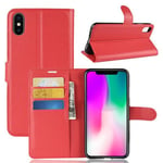 Iphone Xr      Pu Wallet Case    [Red]