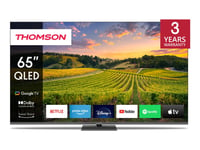 Thomson 65Qg5c14 - 65" Diagonalklasse Led-Bakgrunnsbelyst Lcd Tv - Qled - Smart Tv - Google Tv - 4K Uhd (2160P) 3840 X 2160 - Hdr - Direct Led, Quantum Dot - Mørk Grå