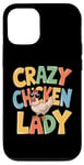 Coque pour iPhone 12/12 Pro Crazy Chicken Lady Farm Œufs frais Coq Agriculteur de volaille