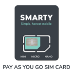 £0.20p Only NEW OFFICIAL SMARTY UNLIMITED DATA - Sim Card 4G 5G Pay As You Go