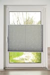 K-Home Store plissé Klemmfix imprimé Elba Gris 70 x 210 cm (l x L) Moderne