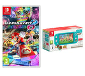 Nintendo Switch Lite: Isabelle Alhoa Edition with Animal Crossing: New Horizons installed, Mario Kart 8 Deluxe & Nintendo Switch Online 12 Month Membership Bundle, Pink