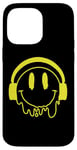 Coque pour iPhone 14 Pro Max Sourire jaune fondant drôle souriant visage dégoulinant mignon