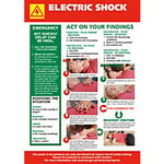 Health & Safety Poster Electric Shock PVC