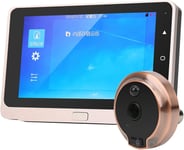 720P 1MP Sonnette interphone Intelligente,Sonnette Vidéo avec Appareil Photo Numérique,Smart Peephole Viewer de Porte avec IR Vision de Nuit/Détection de Mouvement/Automatique de Pho