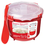 Sistema Microwave Collection Rice Cooker, 87.2 oz./2.6 L, Red 2.6L