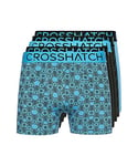 Crosshatch Lot de 5 boxers multicolores pour homme - Coffret cadeau pour vos amis, petit ami ou mari. Les boxers sont disponibles dans les tailles : S, M, L, XL, XXL, Glocomb Bleu, S