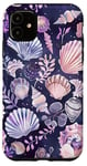 Coque pour iPhone 11 Violet Moderne Floral Coastal Petite-fille – Tendance