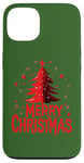 Coque pour iPhone 13 Vêtement de vacances haut et accessoire - Imprimé sapin de Noël