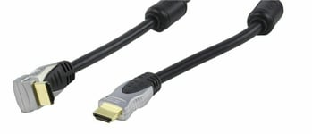 Pro Metal HDMI RIGHT ANGLE 90 High Speed Cable for 3D TV Lead Gold 10m