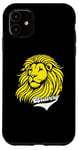 Coque pour iPhone 11 Lion jaune Bravery Lion inspirant mignon