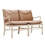 Carl Hansen - OW149-2 - Colonial Sofa, Vitoljad Ek, Lädergrupp B Thor - 307 - Soffor - Ole Wanscher - Brun