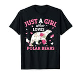 Floral Polar Bear Lover Just A Girl Who Loves Polar Bears T-Shirt