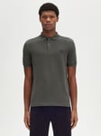 Fred Perry Short Sleeve Polo Shirt, Field Green / Navy