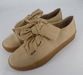 MISSGUIDED Flaux Leather Platform Trainers Nude Size UK 8 EU 41 NH05 63 SALEs