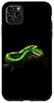 Coque pour iPhone 11 Pro Max Amoureux Drôles De Python D'arbre Vert, Serpents, Reptiles