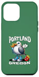 Coque pour iPhone 12 Pro Max Portland Oregon Seagull French Fries Souvenir drôle