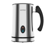 Milk Frother, SAYESO Electric Milk Frother and Warmer with Hot Cold Functionality, Stainless Steel Foam Maker, Automatic Shut-Off Milk Steamer for Coffee, Latte, Cappuccino and Macchiato, Silver