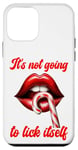 Coque pour iPhone 12 mini It's Not Going To Lick Itself. Bâton de sucre d'orge amusant pour Noël