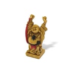 lachineuse - Statuette Bouddha Rieur de Santé - Statue Petit Bouddha Doré 8cm - Décoration Feng Shui - Objet Déco Zen Chinoise pour Intérieur, Salon, Bureau - Idée Cadeau Chine Asie Porte Bonheur