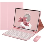 IPad 9 2021 10,2 tums IPad 8 IPad 7 Air 3 Pro 10,5 Tangentbord Ca Pink iPad7/iPad8/iPad9/Air3/Pro10.5