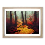 An Eye Catching Forest H1022 Framed Print for Living Room Bedroom Home Office Décor, Wall Art Picture Ready to Hang, Oak A2 Frame (64 x 46 cm)