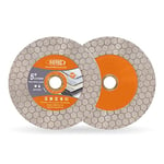 BGTEC Disque Diamant Carrelage,125mm Disque à Tronçonner avec Alésage 22,23mm Hexagonal Double Face pour Carreaux de Céramique, Porcelaine, Marbre, Pierre Artificielle 2 pièces