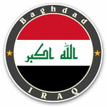 2 x Vinyl Stickers 20cm - Iraq Baghdad Flag Travel Stamp Cool Gift #5620