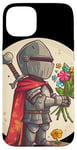 iPhone 15 Plus Valentine's Knight with flowers in hand costume Case