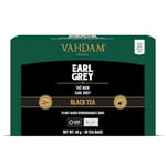 VAHDAM, Earl Grey Citrus Thé Noir (30 Sachets De Thé Pyramid) Thé Noir Mélangé À De L'huile De Bergamote | Directement De La Source En Inde | Infusion Chaude/Glacée