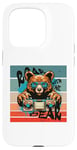 iPhone 15 Pro Bear boombox retro vintage sunglasses cool music paws detail Case