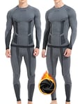 NOOYME sous Vetement Thermique Homme Élastique sous-vêtements Thermiques Homme Fonctionnels Ensemble Thermique Ski Homme Chaud Respirant Bas Thermique Homme Flexible Hiver