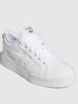 adidas Originals Womens Nizza Platform Trainers - White, White/White, Size 7, Women