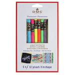 DMC Light Effects Floss Pack 8.7yd 6/Pkg, Fluorescent