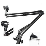 Microphone Boom Arm Broadcast Studio Mic Holder Desktop Clamp St Black