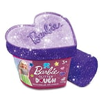 Liscianigiochi- Barbie Glitter Dough, Pots en Forme de cœur, Pate à Modeler avec Paillettes, 100 g, 88744 Lisciani, 88744-Jeu creatif pour Les Filles a partir de 3 Ans