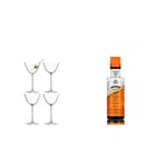 LSA International Borough Martini Glass 195 ml Clear | Set of 4 | Dishwasher Safe | BG08 & Angostura Orange Bitters, 100ml | Orange Cocktail Aperitif