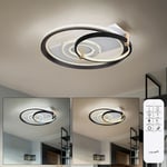 Plafonnier led lumière de salon lampe de chambre dimmable télécommande veilleuse mémoire, 2240 lm blanc chaud-blanc froid 2700K- 6000K 46 w l 52 cm