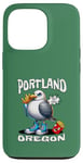 Coque pour iPhone 13 Pro Portland Oregon Seagull French Fries Souvenir drôle