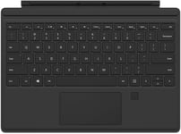 Clavier Type Cover Surface Pro Noir Avec Identification Par Empreinte Digitale Compatible Surface Pro 3/4/5/6/7/7+ (Rétroéclairage Led, Pavé Tactile En Verre) - Clavier Azerty Français