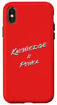 iPhone X/XS Knowledge is Power Typografic Case