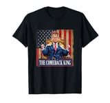 The Comeback King Donald Trump Funny Vintage American Flag T-Shirt