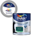 Ma Couleur Sur-Mesure par Dulux Valentine – Peinture Intérieure Murs, Plafonds, Boiseries - Palette Créativité, Cuisine & Bain Satin, Emeraude , 0,75 L