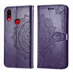 Mandala läder Samsung Galaxy A10s fodral - Lila