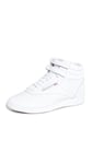 Reebok Women's F/S Hi Top Sneakers, White Intense White Silver, 5 UK