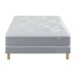 Ensemble Matelas Douces Nuits Révance 744 ressorts ensachés + Sommier Base Ferme 80x190