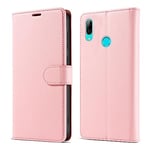 Bxithnr® Coque pour Huawei P Smart 2019 / Honor 10 Lite avec [RFID Blocage], Etui Cuir PU Portefeuille [Béquille] [Fentes pour Cartes] [Magnétique] Flip Housse pour Huawei P Smart 2019, Rose